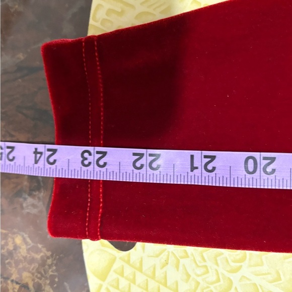 Vintage Saks Fifth Avenue Red Velvet Button Down Shirt - Picture 9 of 11